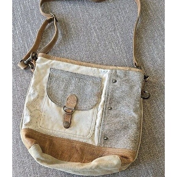 Myra Bags Western Leather Cowhide Crossbody Handbag Shoulder Strap Purse  Bag - Picture 2 of 15